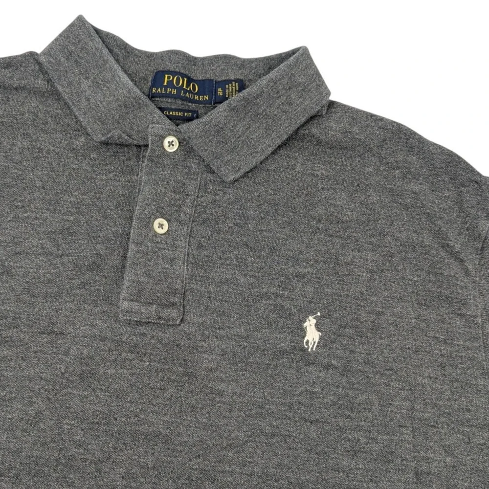 Polo Ralph‎ Lauren Men's XL Classic Fit Polo Shirt Dark Gray Short Sleeve